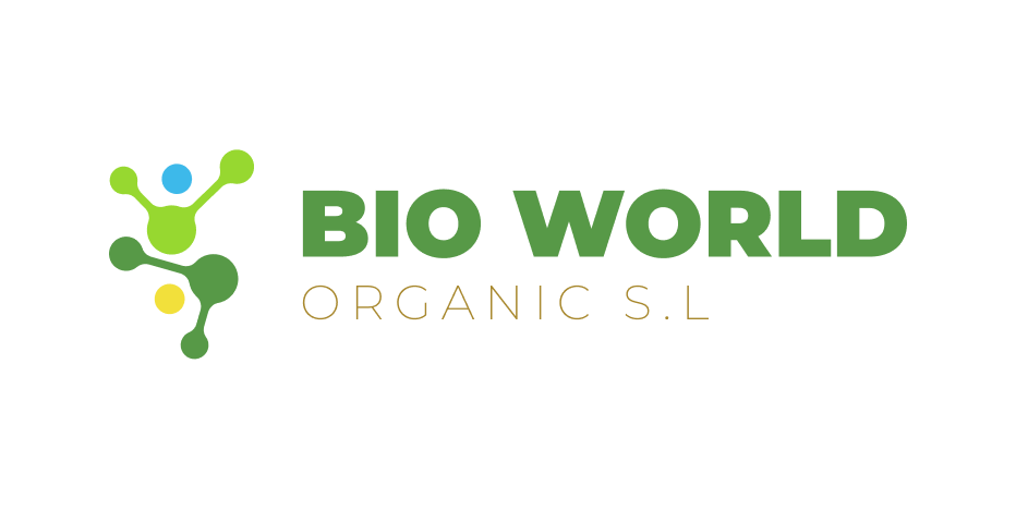 Logotipo de Bio World Organic S.L. con figura molecular